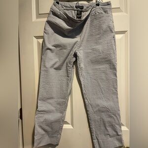 Hilary Radley Striped Blue and White Pants